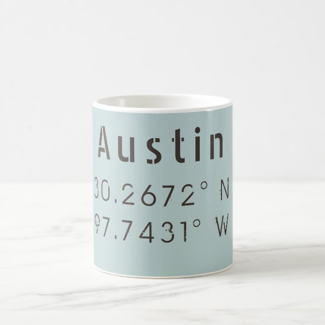 Mug Austin Latitude et Longitude (Centre)