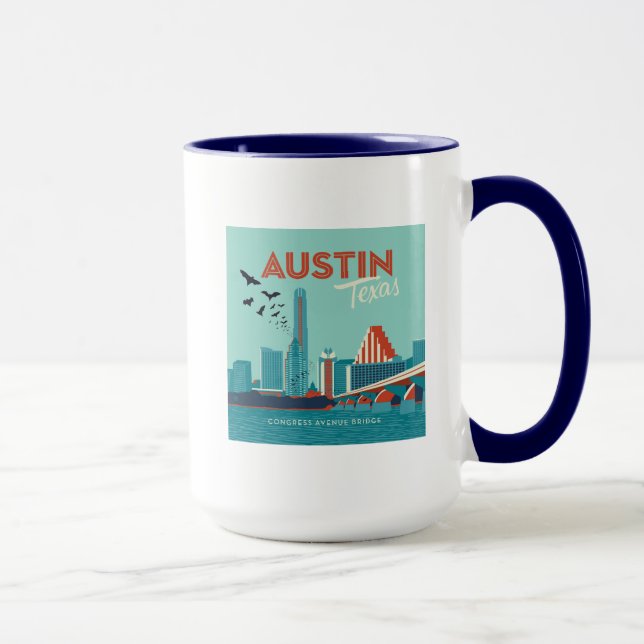 Mug Austin, Texas | Pont de l'Avenue du Congrès (Droite)