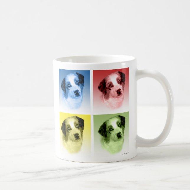 Mug Australian Shepherd Pop Art (Droite)