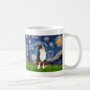 Mug Australian Shepherd (Tri2) - Nuit étoilée