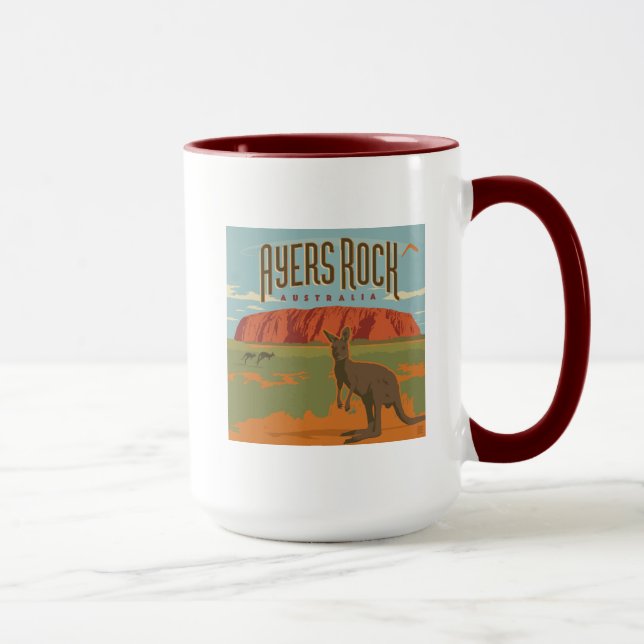 Mug Australie | Ayers Rock Kangaroos (Droite)