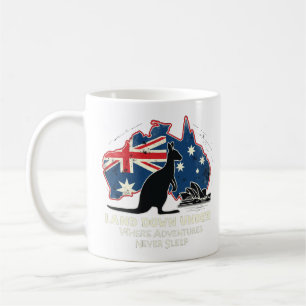 Mug Australie Kangaroo Aussies atterrir sous les