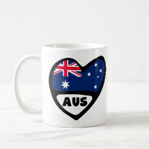 Mug Australie Pays Code Drapeau Coeur AUS