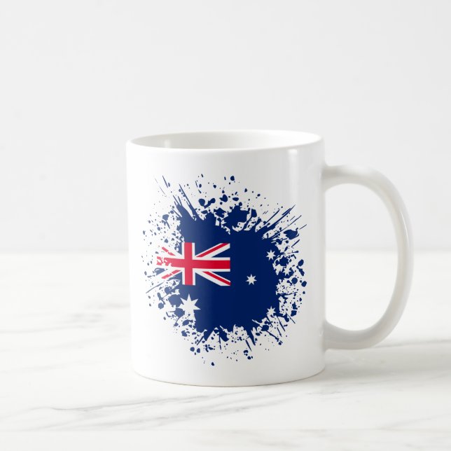 Mug Australie Souvenir Landmark, Australie Drapeau Voy (Droite)
