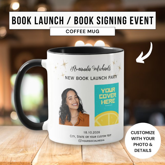 Mug Auteur Écrivain Lancement du livre Signer Promotio (Créateur téléchargé)