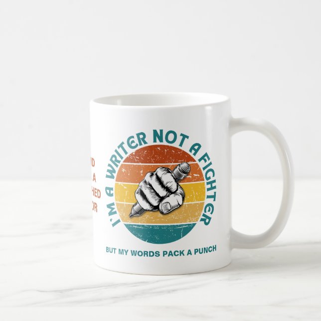 Mug AUTEUR N'EST PAS UN COMBATTRE NaNoWriMo livre (Droite)