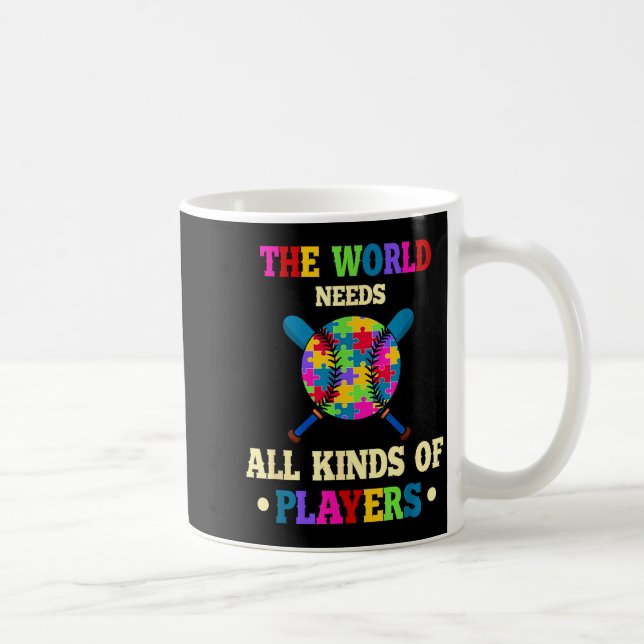 Mug Autism awareness kinds puzzle baseball player boys (Droite)