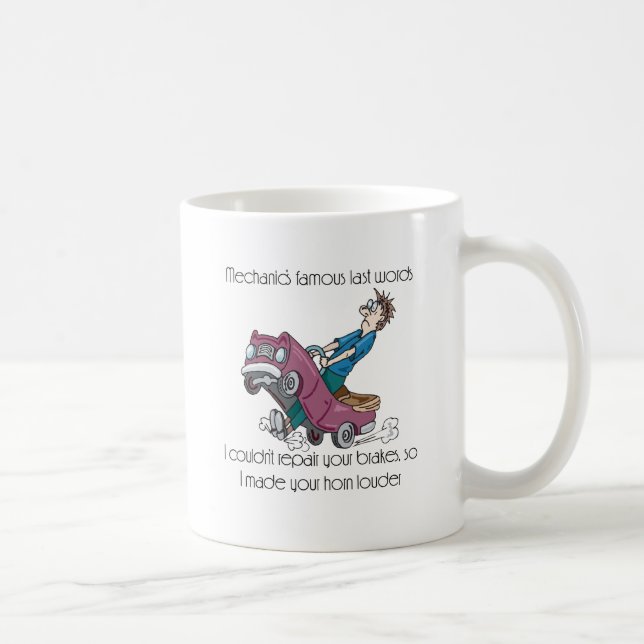 Mug Auto mécanicien à corne fait Louder (Droite)