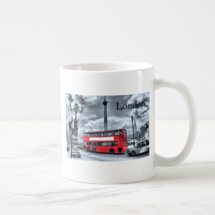 Mug AUTOBUS de LONDRES dans noir et le blanc (St.K)