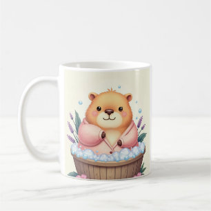 Mug Autocollant Capybara Bain à remous Ambiance décont