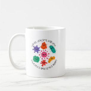 Mug Autocollant de laboratoire scientifique de bactéri