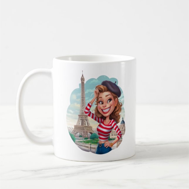 Mug Autocollant Emily em Paris (Gauche)