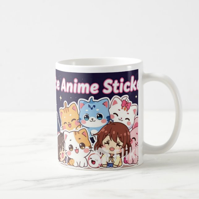 Mug Autocollant mignon (Droite)