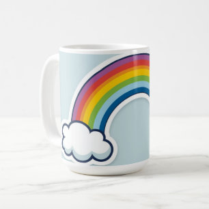 Mug Autocollant Nuage Arc-en-ciel Mignon – Esthétique