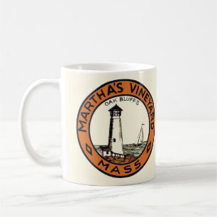 Mug Autocollant rond de Martha's Vineyard