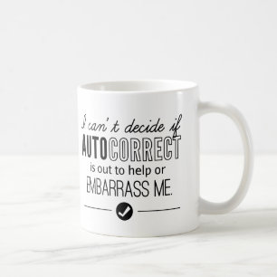 Mug Autocorrect m'embarrassent noir d'humour