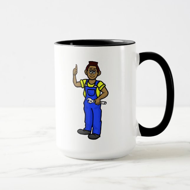 Mug automatique noir ou afro-américain + nom (Droite)