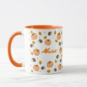 Mug Automne automne Thanksgiving Hérisson et Citrouill