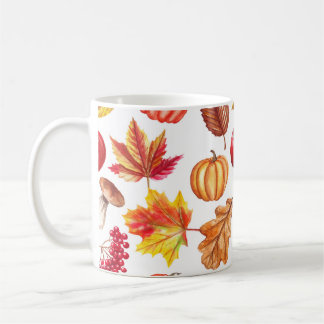 Mug Automne Botanique Sans Seamless : Élégance Florale