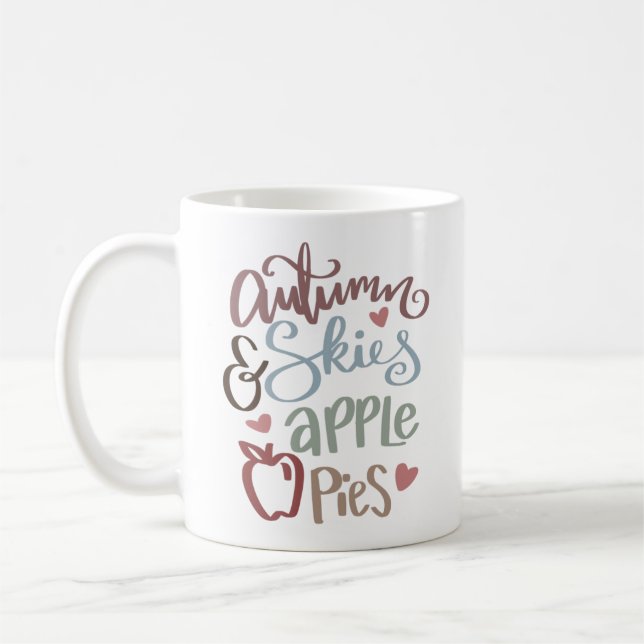 Mug Automne Ciels et ciels d'Apple Automne (Gauche)
