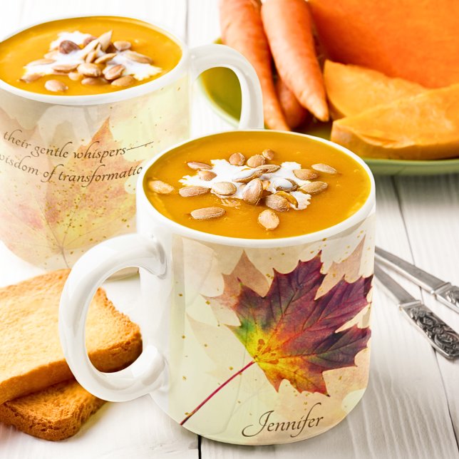 Mug Automne Maple Leaf Soft Automne Couleurs Inspirati (Créateur téléchargé)