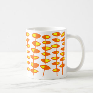Mug Autre feuille Abstrait - orange et jaune