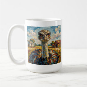 Mug Autruche drôle Impasto dans un ranch Personnalisé