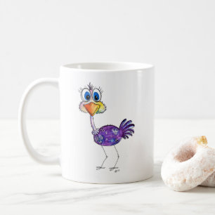 Mug Autruche Violette Joyeuse Fantaisiste
