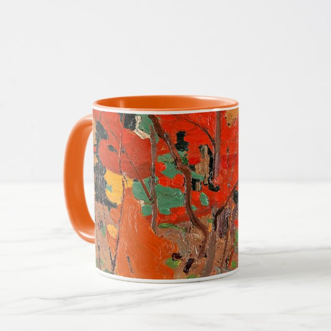 Mug Autumn-Fall, fine art by Tom Thomson, (Devant gauche)