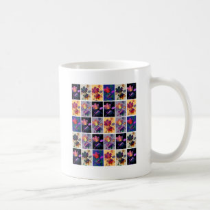 Mug Autumn Leaves Rustic Patchwork