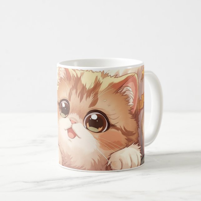 Mug  “Autumn Snuggle Scottish Fold” Cute Scottish Fold (Devant droit)