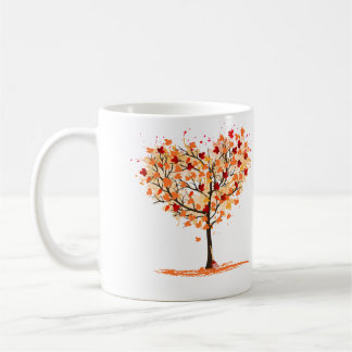 Mug Autumn Tree Heart, mug, feuilles d'automne