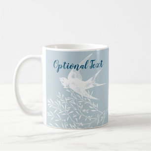 Mug Avaler l'oiseau survolant les branches d'olivier