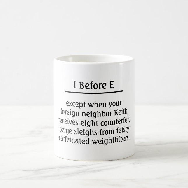 Mug Avant E, sauf les vacances (Centre)
