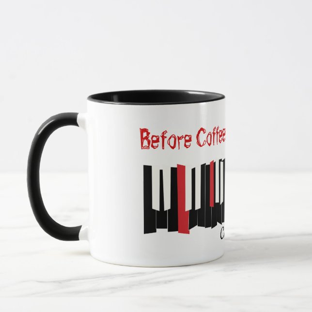 Mug Avant et après la boue intervale du diable du café (Gauche)