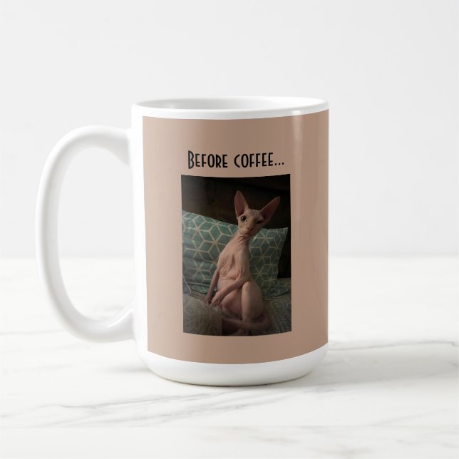 Mug Avant le café....Après le café (Gauche)