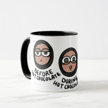 Avant/pendant/après chocolat chaud