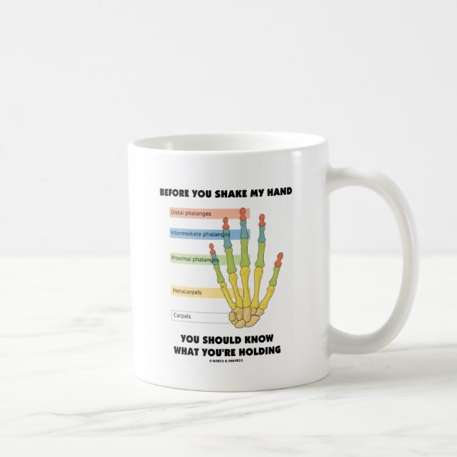 Mug Avant que vous serriez ma main sachez ce que vous (Droite)