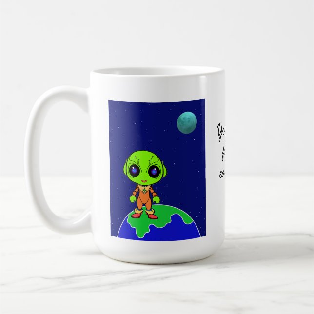 Mug avec alien "Tu es mon préféré.." de Jo Images (Gauche)