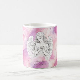 Mug avec ange et cœur – Cadeau amour éternel