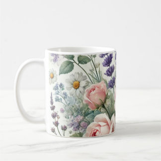 Mug avec aquarelle motif floral 5/6