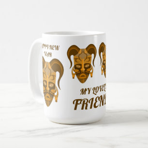MUG AVEC ART DE MASQUE TARDITIONNEL