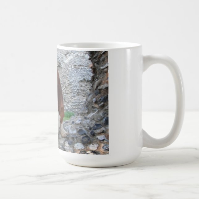 Mug Avec Basset Hound Castle Ruines Visite (Droite)