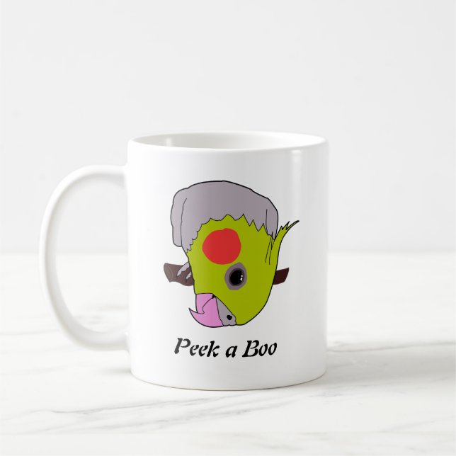 Mug avec cocktail en disant Peek - un Boo (Gauche)