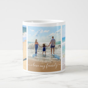 Mug avec collage photo et texte - I Love My Family