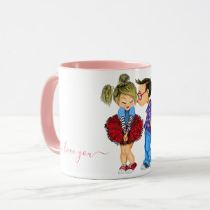 Mug avec couple romantique - Amour