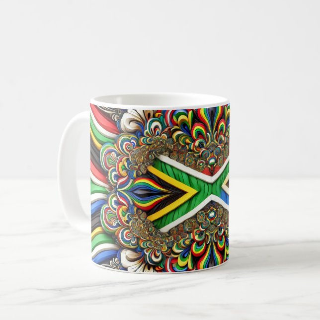 Mug avec des couleurs sud-africaines design (Devant gauche)
