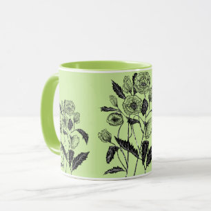 Mug avec des pavots - Dessin d'art - Vos couleurs