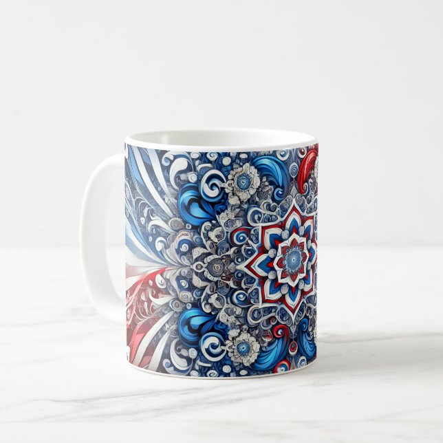 Mug avec design de couleurs françaises (Devant gauche)