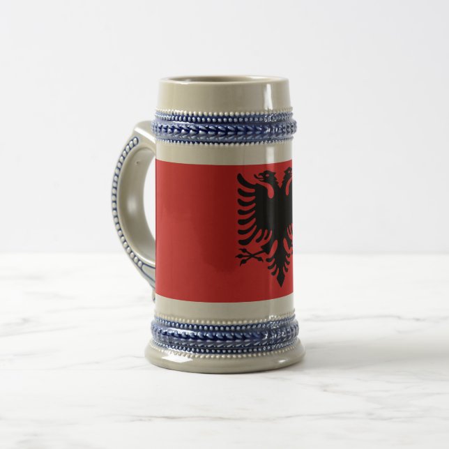 Mug avec drapeau d'Albanie (Devant gauche)